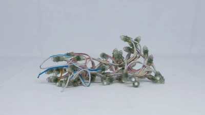 Бусины для ламп водонепроницаемые, светодиодные, перфорированные 9мм зеленые